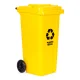 4 Šiukšlių Dėžių Rinkinys 4x240L Mėlyna Žalia Geltona Juoda