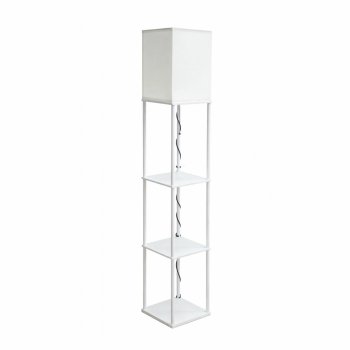 Pastatomas šviestuvas su lentynomis E27 143656, 160 cm, baltas