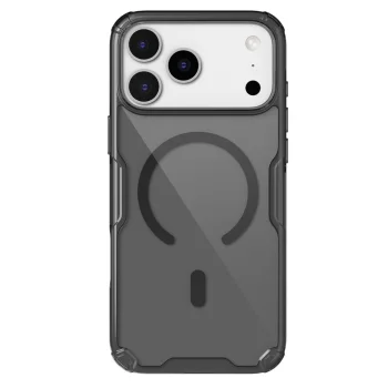 Nillkin dėklas iPhone 17 Pro Max Nature TPU Pro Magnetic, permatoma juoda