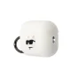 Karl Lagerfeld AirPods Pro 2 silikoninis dėklas Choupette Head 3D, baltas