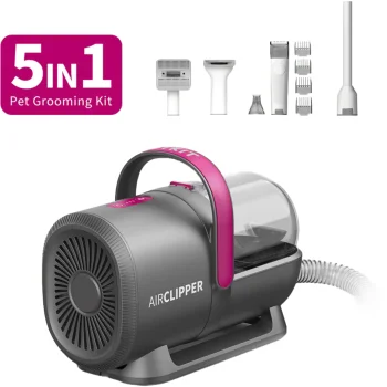 Gyvūnų kailio priežiūros rinkinys su siurbliu PetKit AirClipper 5-in-1
