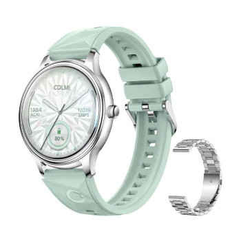 Women's Smartwatch COLMI L28 Silver-Green AMOLED