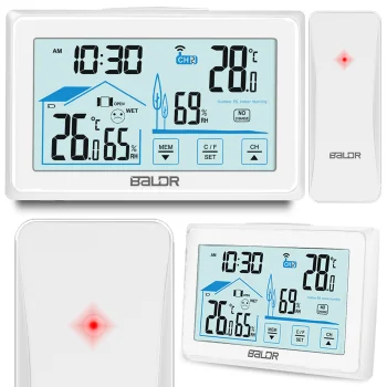 Baldr BD-910 Wireless Weather Station with Display, White