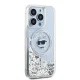 Karl Lagerfeld dėklas iPhone 15 Pro telefonui Liquid Glitter Choupette MagSafe
