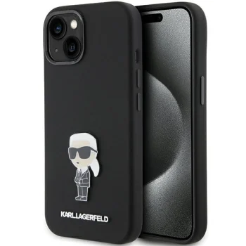 Karl Lagerfeld dėklas iPhone 15 Plus / 14 Plus telefonui, juodas