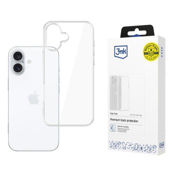 3mk Clear Case for iPhone 16 Plus, Transparent