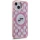 Karl Lagerfeld dėklas iPhone 15 telefonui IML Monogram Choupette MagSafe, rožinis
