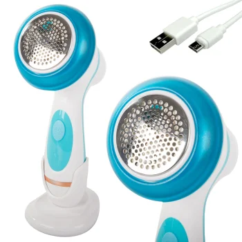 Akumuliatorinis pūkų rinkiklis drabužiams ir baldams su stovu, USB