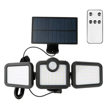 Forever Light Sunari FLS-04 LED saulės lempa su judesio jutikliu, 8W, 600lm, juoda