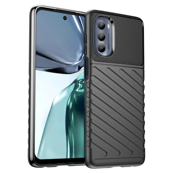 Apsauginis dėklas Thunder Case telefonui Motorola Moto G62 5G, TPU, juodas