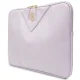 Nešiojamojo kompiuterio dėklas Guess ZIP Leather Triangle 14\", violetinis