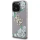 Guess Grained Roses Big 4G Logo dėklas, skirtas iPhone 16 Pro, violetinis