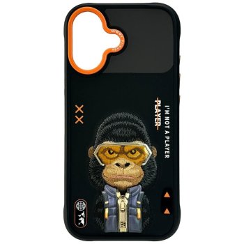 „Nimmy Cool&Cute 2.0 Gorilla“ dėklas, skirtas „iPhone 17“, juodas