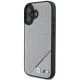 BMW M Perforated Tricolor Line MagSafe dėklas iPhone 16 telefonui, pilkas