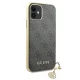 Guess dėklas iPhone 11 / XR telefonui 4G Charms Collection, pilkas