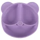 8 dalių silikoninių indų rinkinys vaikams Meškiukas, violetinis