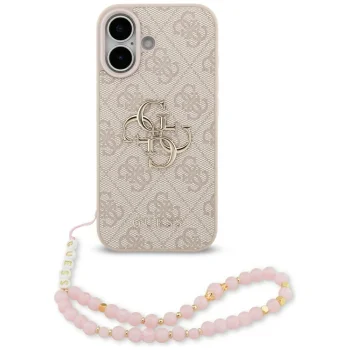 Guess 4G Strap 4G Classic Logo Phone Case Cover iPhone 17 - Pink