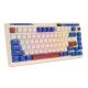 Belaidė mechaninė klaviatūra Royal Kludge KZZI K75 pro RGB, retro mėlyna