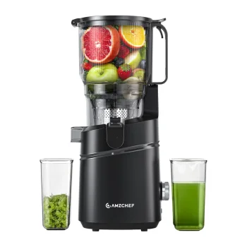 Lėtaeigė sulčiaspaudė AMZCHEF SJ-036CBK 250 W, 2.5 l indas, juoda