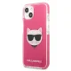 Karl Lagerfeld Choupette Head dėklas skirtas iPhone 13, fuksijų spalvos