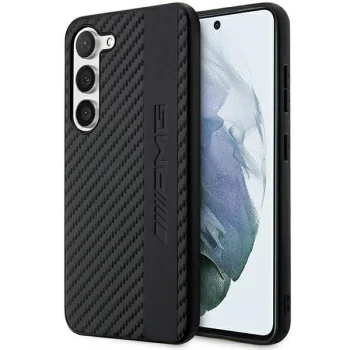 Mercedes AMG Carbon Stripe & Embossed dėklas Samsung Galaxy S23 (S911), juodas