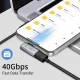 Kampinis USB-C adapteris Tech-Protect Ultraboost AA01, pilkas
