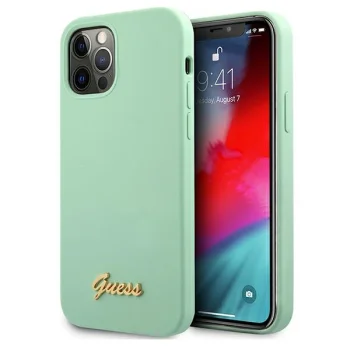 Guess Silicone Vintage Case for Apple iPhone 12 Pro Max, Green