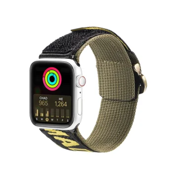 Dux Ducis Outdoor nailoninis dirželis Apple Watch 42/44/45/49 mm, geltonas