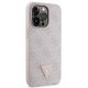 Guess dėklas iPhone 13 Pro su Crossbody dirželiu, rožinis