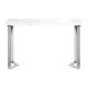 Momo 05-SL Manicure Desk, White and Silver