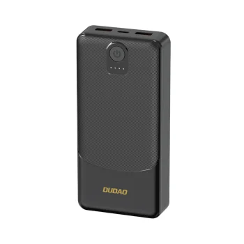 Išorinė baterija Dudao K10Pro 20000mAh, 2x USB, 2.4A, juoda