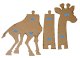 Wooden Height Chart for Children - 125 cm - Yellow Giraffe