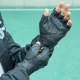Rockbros 16220006002 M dirbtinės odos motociklininko pirštinės, juodos