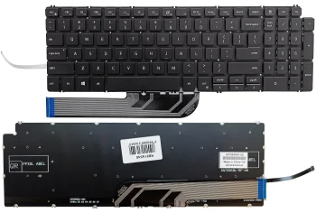 Dell Vostro ir Inspiron klaviatūra su apšvietimu, US, juoda