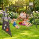 Ecotoys 4in1 vaikiška žaidimų aikštelė su sūpynėmis ir krepšinio lenta