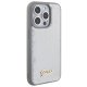 Guess dėklas iPhone 15 Pro telefonui Sequin Script Metal, sidabrinis