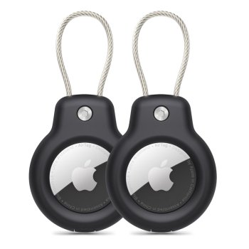 Apsauginis dėklas Apple AirTag Tech-Protect Rough Vein (2 vnt.), juodas