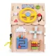 XXL Wooden Activity House for Kids, 30-in-1 Educational Busy Board
