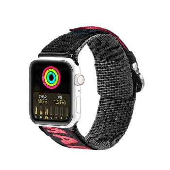 Dux Ducis dirželis Apple Watch 42 / 44 / 45 / 49 mm (Outdoor Version), juodas ir raudonas