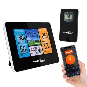 Belaidė meteorologinė stotelė Greenblue GB215 WiFi, TUYA