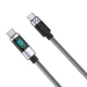 Orico LDC2C USB-C į USB-C laidas su LED ekranu PD 100W 2 m 2 vnt. Juodas