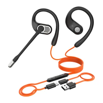 Wired Open-Ear Headphones Oneodio OpenRock Link 10 Black