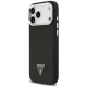 Guess Grained Triangle Logo MagSafe deklas, skirtas iPhone 17 Pro Max, juodas