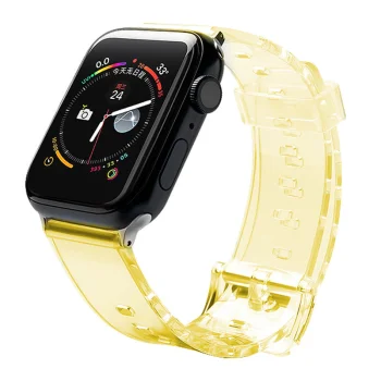 Silikoninis dirželis Strap Light, skirtas Apple Watch 38/40mm, geltonas