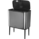 Rūšiavimo šiukšliadėžė Brabantia Bo Touch Bin 34 L (11 + 23 L), sidabrinė