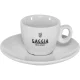 Espresso puodelių su lėkštutėmis rinkinys Gaggia Milano, 6 vnt., baltas