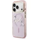 Karl Lagerfeld IML Choupettes Karl Script Logo MagSafe dėklas skirtas iPhone 17 Pro, rožinis