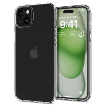 Apsauginis dėklas Spigen Liquid Crystal skirtas iPhone 15 Plus, skaidrus