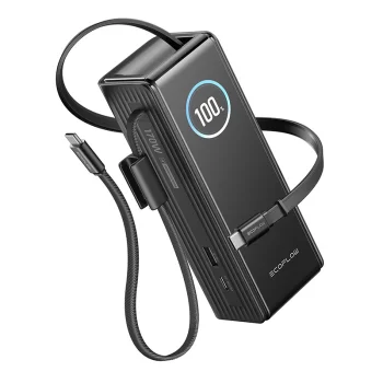 Išorinė baterija EcoFlow RAPID 25000mAh 170W su integruotais laidais