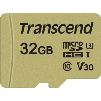 Atminties kortelė Transcend microSDHC 500S 32 GB UHS-I U3 V30 su adapteriu